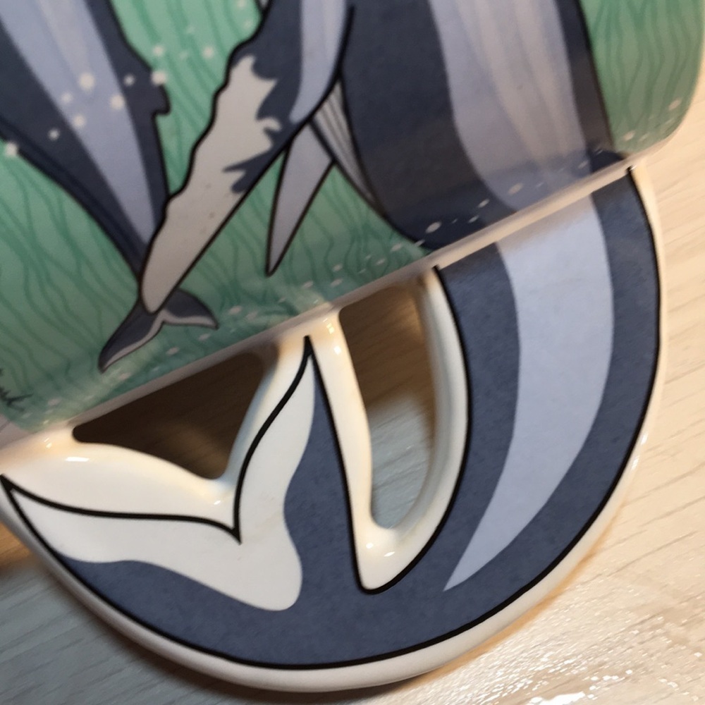 1992 Vintage Whale Tail Handle Coffee Mug - Picture 6 of 13